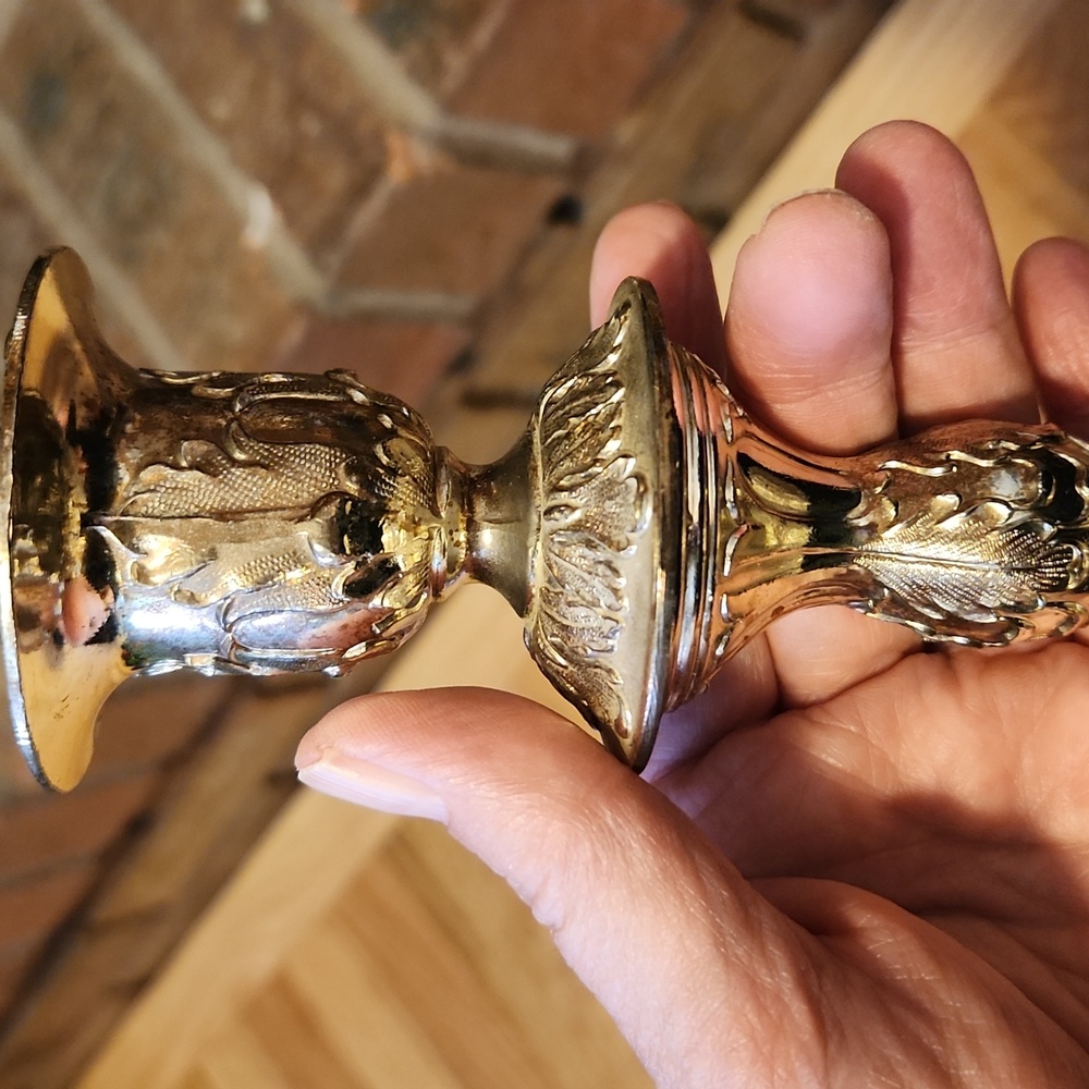 Leonard Japan Silverplated Candlesticks Regency Castlecore Victorian Shabby Chic - Picture 7 of 11